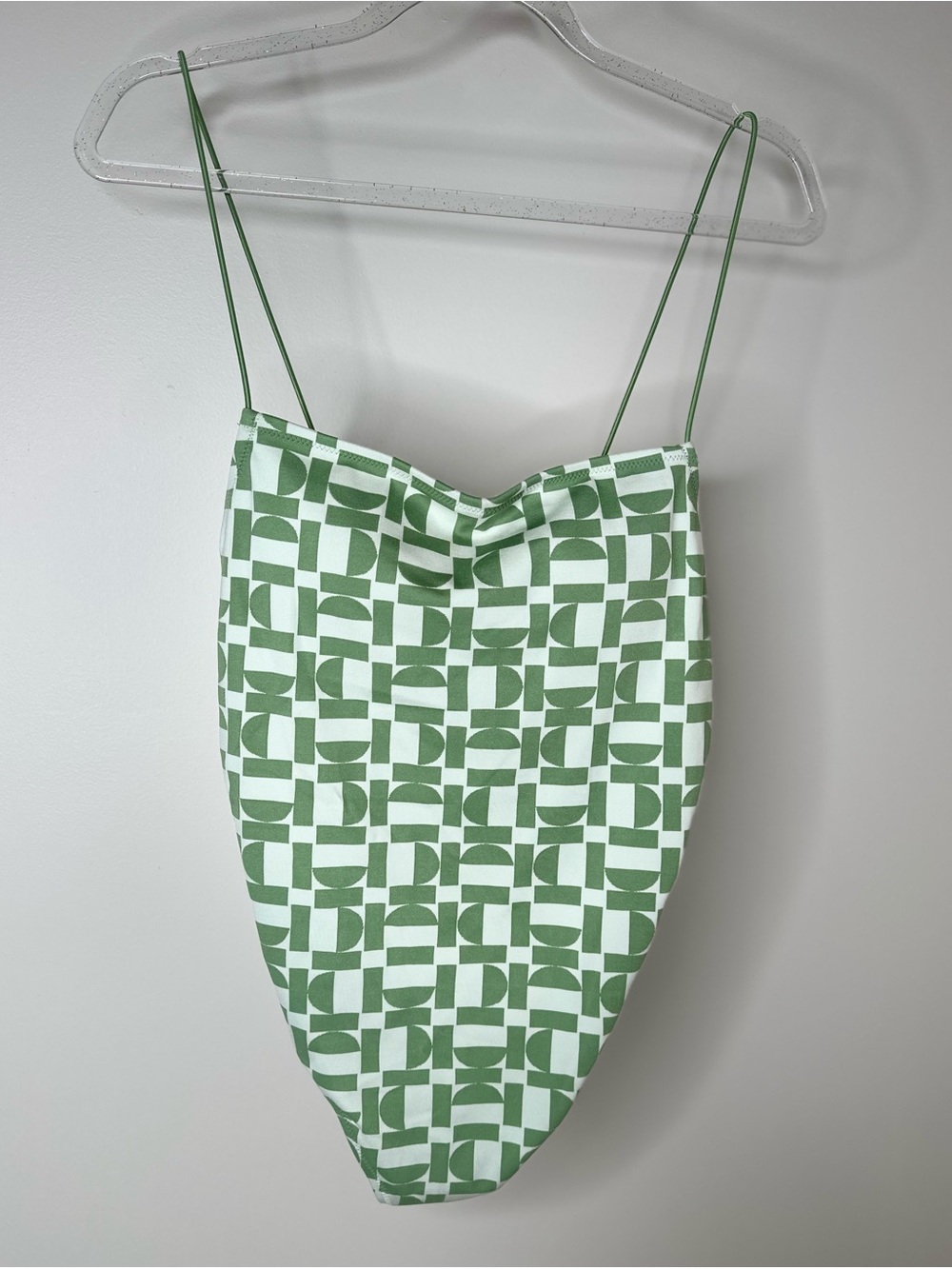 Flrtt Gottex One Piece Swimsuit Green Print Size M – New With Tags - Picture 3 of 5